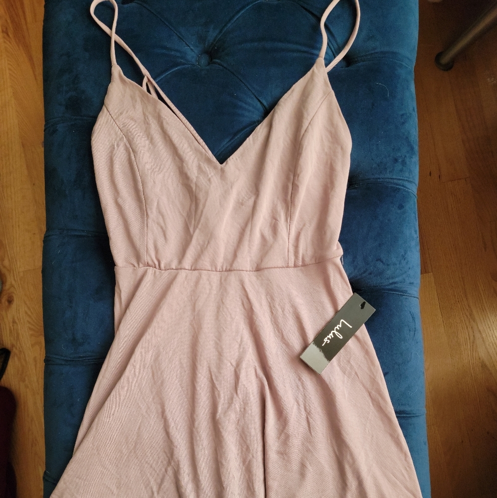 Lulu's lilac mini skater dress